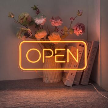 Elevate Your Office, Bar, or Store Ambiance with the Versatile Artwork Open LED Neon Sign.