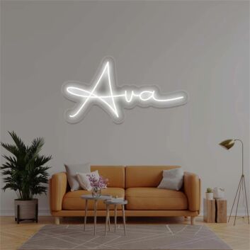 Brighten Up Any Space: Ava Name LED Neon Sign, Perfect for Weddings, Bars, and Home Decor.