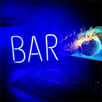BAR Tall Block Letter LED Neon Sign