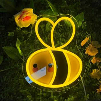 Smiling Bee LED Neon Sign