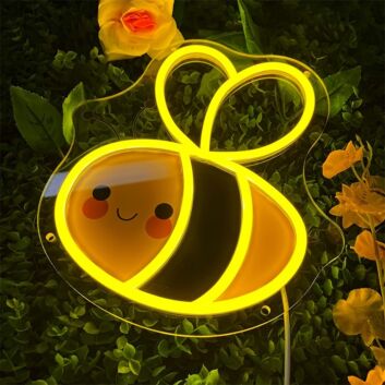 Smiling Bee LED Neon Sign