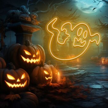 Halloween Ghost Neon Sign, Home Room Wall Decoration
