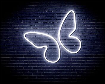 Asymmetrical Butterfly Outline LED Neon Sign
