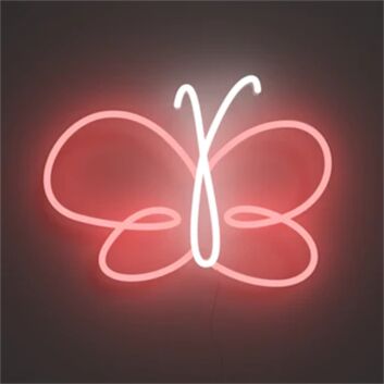 Swirl-Wing Butterfly LED Neon Sign
