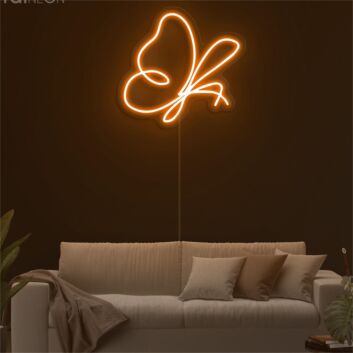 Brighten Your Space: Butterfly Wall Decor LED Neon Sign - Perfect for Home, Office, Weddings, and Celebratory Events.