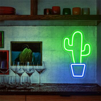 Brighten Your Space: Versatile Cactus LED Neon Sign for Home Decor, Office Enhancements, and Vibrant Bar Atmospheres.
