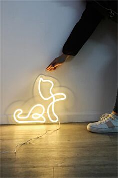 Sitting Cat Side-Profile LED Neon Sign