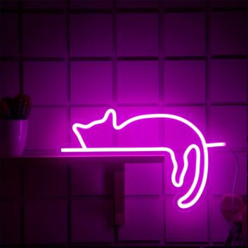 Brighten Your Space: Cat LED Neon Signs Lights for Wall Decor - Perfect for Home, Office, Stores, and Party Ambiance