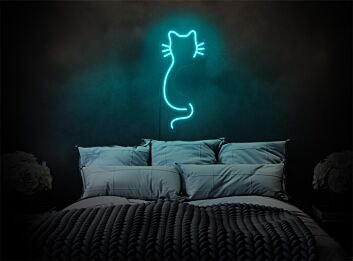 Seated Cat Silhouette LED Neon Sign