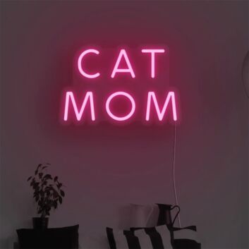 Brighten Your Space with Cat Mom LED Neon Sign - Perfect for Home Decor, Office Ambiance, and Cat-Themed Celebrations