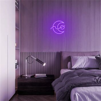 Elevate your space with the Changing Moon LED Neon Sign, perfect for home decor, chic offices, and atmospheric bars.