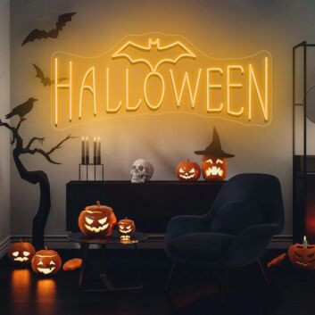 Happy Halloween neon sign