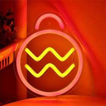 Christmas Bauble with Zigzags LED Neon Sign