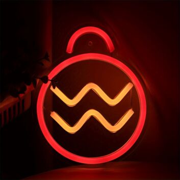 Christmas Bauble with Zigzags LED Neon Sign