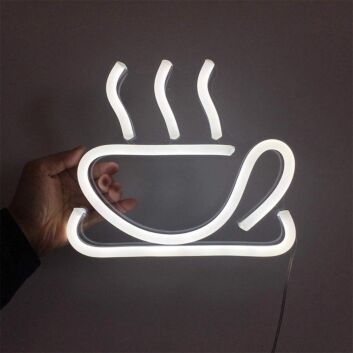 Brighten Your Café or Kitchen Ambiance with the Coffee Cup LED Neon Sign Perfect for Shops, Home Decor, and Events