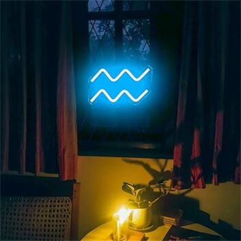 Aquarius Zodiac Symbol LED Neon Sign