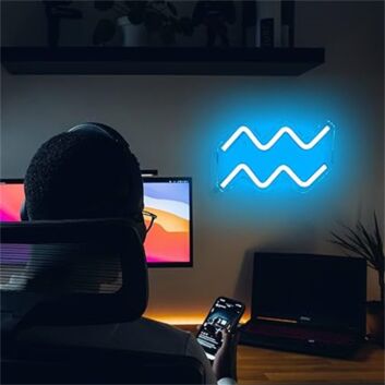 Aquarius Zodiac Symbol LED Neon Sign