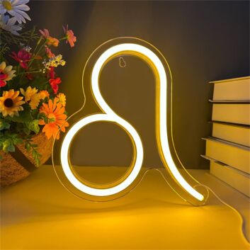 Leo Downward-Tail Zodiac LED Neon Sign