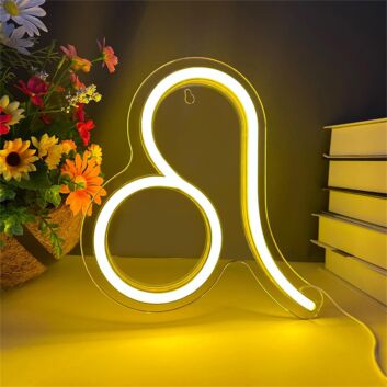 Leo Downward-Tail Zodiac LED Neon Sign