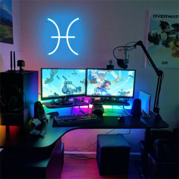 Brighten Your Space with Versatility: Constellation Pisces LED Neon Sign for Bars, Weddings, and Home Ambiance.