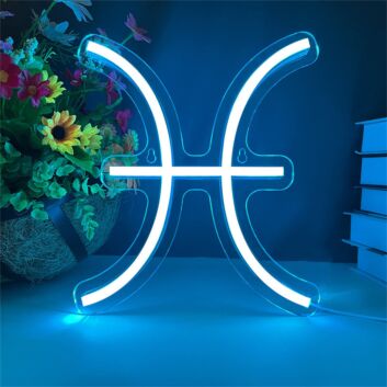 Pisces Zodiac Symbol LED Neon Sign
