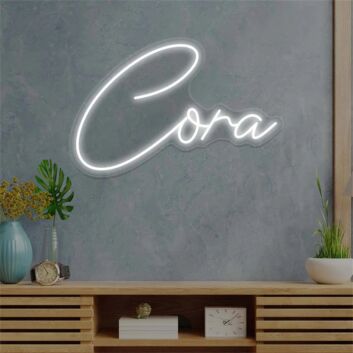 Brighten Up Your Space: Cora Name LED Neon Sign for Office, Store, and Special Occasions Decor.
