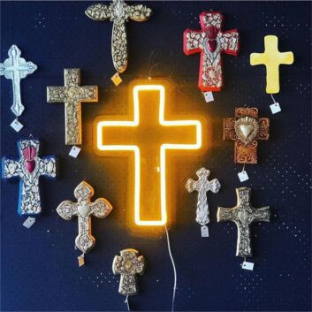 Plain Cross Outline LED Neon Sign