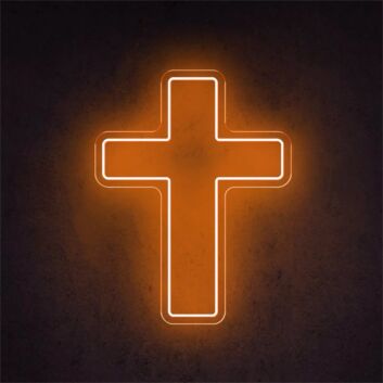 Plain Cross Outline LED Neon Sign