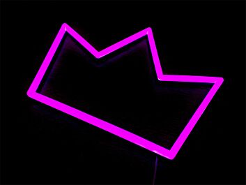 Three-Point Crown Outline LED Neon Sign