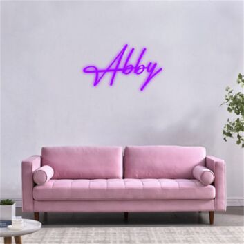 Elevate your celebration ambiance with Customized LED Neon Light Name Abby Birthday LED Neon Sign - Perfect for home decor, festive parties, and memorable events.