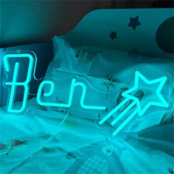 Ben Shooting Star Custom Name LED Neon Sign