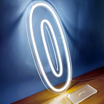 Brighten Up Your Special Celebrations and Decor with the Customized LED Neon Light Number 0 Birthday LED Neon Sign - Perfect for Home, Office, Storefronts, and Memorable Events.