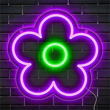 Brighten Up Your Space: Perfect for Home Decor, Bars, and Weddings with the Mini Daisy Flower LED Neon Sign.