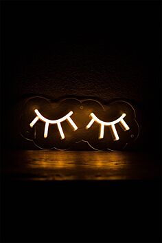 Closed Eyelashes LED Neon Sign