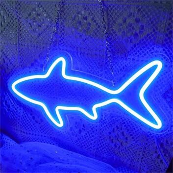 Shark Outline LED Neon Sign