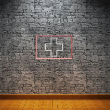 Brighten Up Your Space: Flag Of Switzerland LED Neon Sign for Home Decor, Office, Bars, and Patriotic Celebrations.