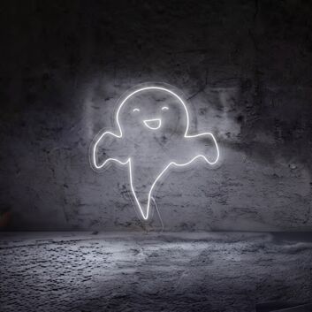 Transform Your Space: Ghost LED Neon Sign Perfect for Home Decor, Bars, Weddings, and Office Ambiance