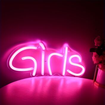 Brighten Your Home, Office, or Party Ambiance with the Girls Letter LED Neon Sign for a Personalized Touch