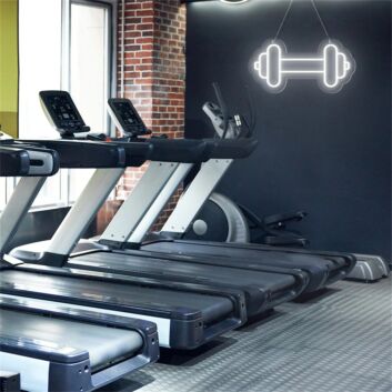 Elevate Your Gym, Office, or Home Gym Space with the Vibrant Gym Barbell LED Neon Sign