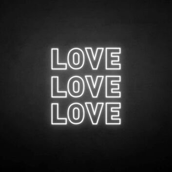 Love3&#39; neon sign