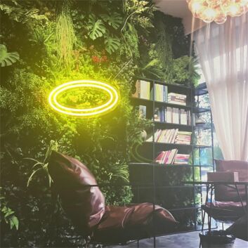 Add a Divine Glow to Your Space: Halo Of An Angel LED Neon Sign for Weddings, Bars, and Cozy Home Decor.