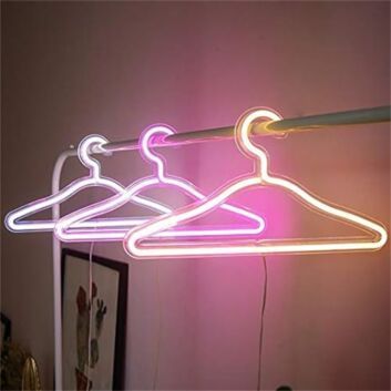 Elevate your wedding, office, and store ambiance with the Hanger LED Neon Sign.