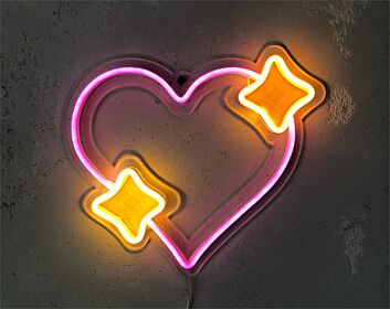 Brighten Your Special Moments: Heart Love LED Neon Sign for Weddings, Anniversaries, and Romantic Home Decor