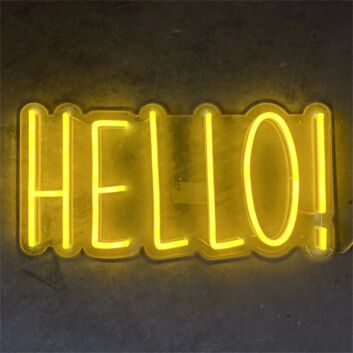 Brighten Up Your Spaces: Hello LED LED Neon Sign for Home, Office, Store, Bar, and Special Events Decor.