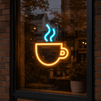 Brighten Up Your Cafe or Kitchen: Hot Coffee LED Neon Sign Perfect for Creating a Warm, Inviting Atmosphere