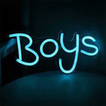 Brighten Up Your Bar, Man Cave, and Game Nights with Ice Blue Boys LED Neon Sign.