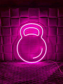 Brighten Your Workout Space or Gym with the Versatile Kettlebell Sign Gym LED Neon Sign - Perfect for Home Decor, Fitness Centers, and Motivational Spaces.