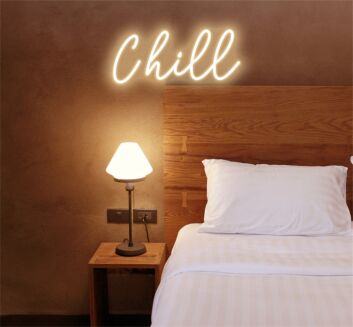 Brighten Up Your Home, Office, or Bar Ambiance with the Versatile LED Chill Neon Sign.