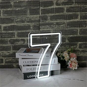 Light Up Celebrations: LED Neon Birthday Number 7 LED Neon Sign for Memorable Home, Office, and Event Decor.