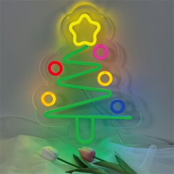 Brighten Your Festivities: Perfect for Wedding, Home, and Office Celebrations - LED Signs Wall Christmas Tree Sign Party Decorations Neon